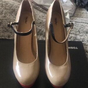 Brown stripper heels